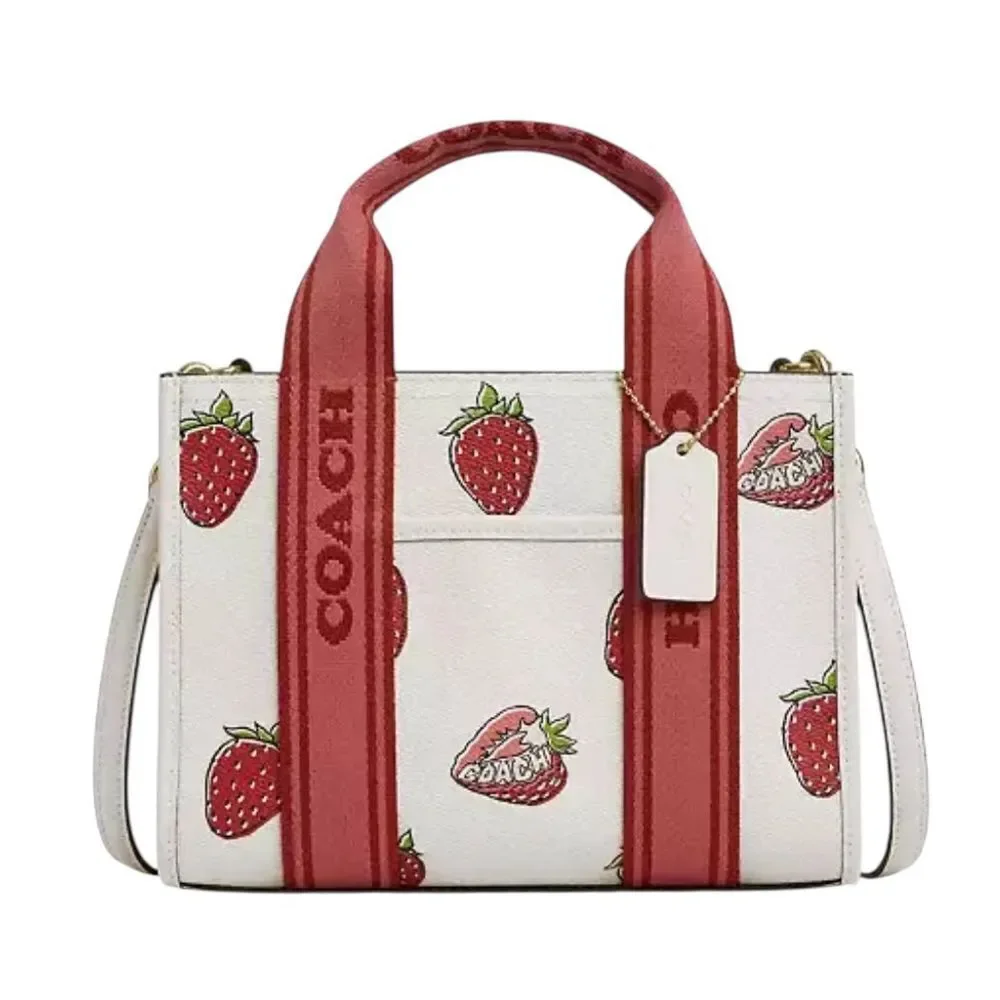 Coach Smith Tote Bag 24 With Strawberry Print Crossbody Bag Purse